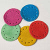 Round Patches Real Suede in many Colours
