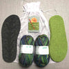 Joe's Toes knitted crossover slipper kit with felt soles in forest mix colour