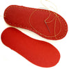 Joe's Toes sew on sole in coral colour natural crepe rubber