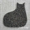 Joe's Toes wool felt cat in charcoal grey