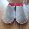 Grey & Red Felt Slipper - Suede Sole - Joe's Toes  - 2