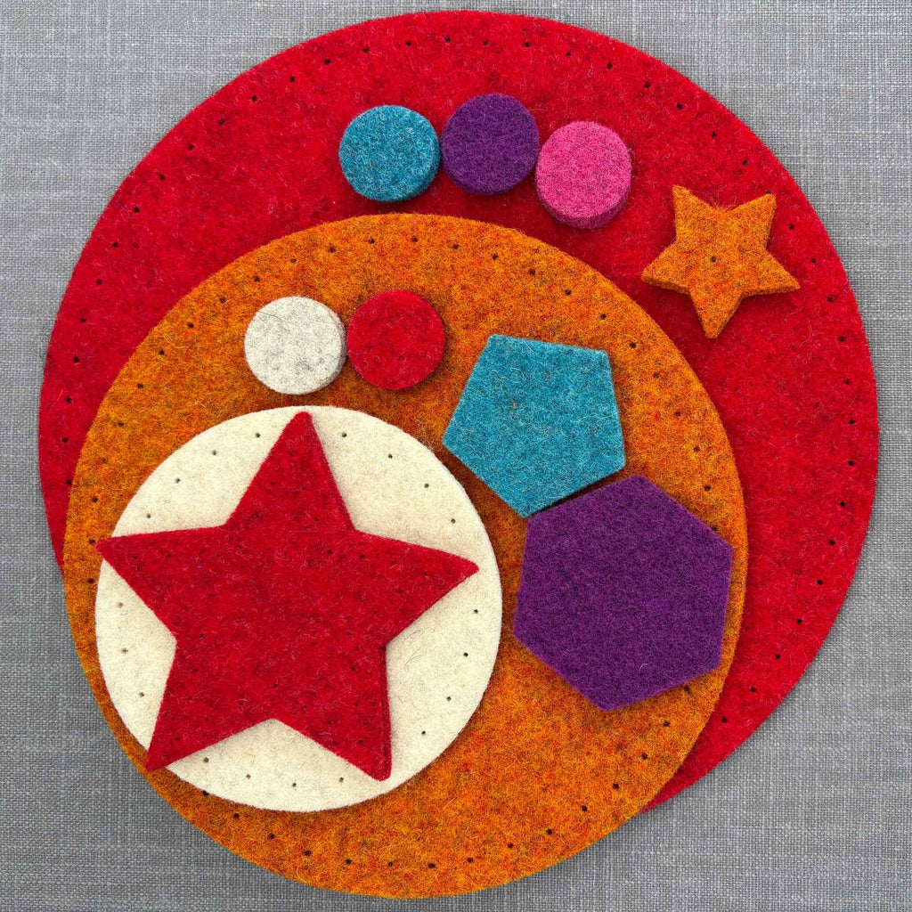 Circles and Angular Shapes, Wool Felt Circles, from Joe's Toes