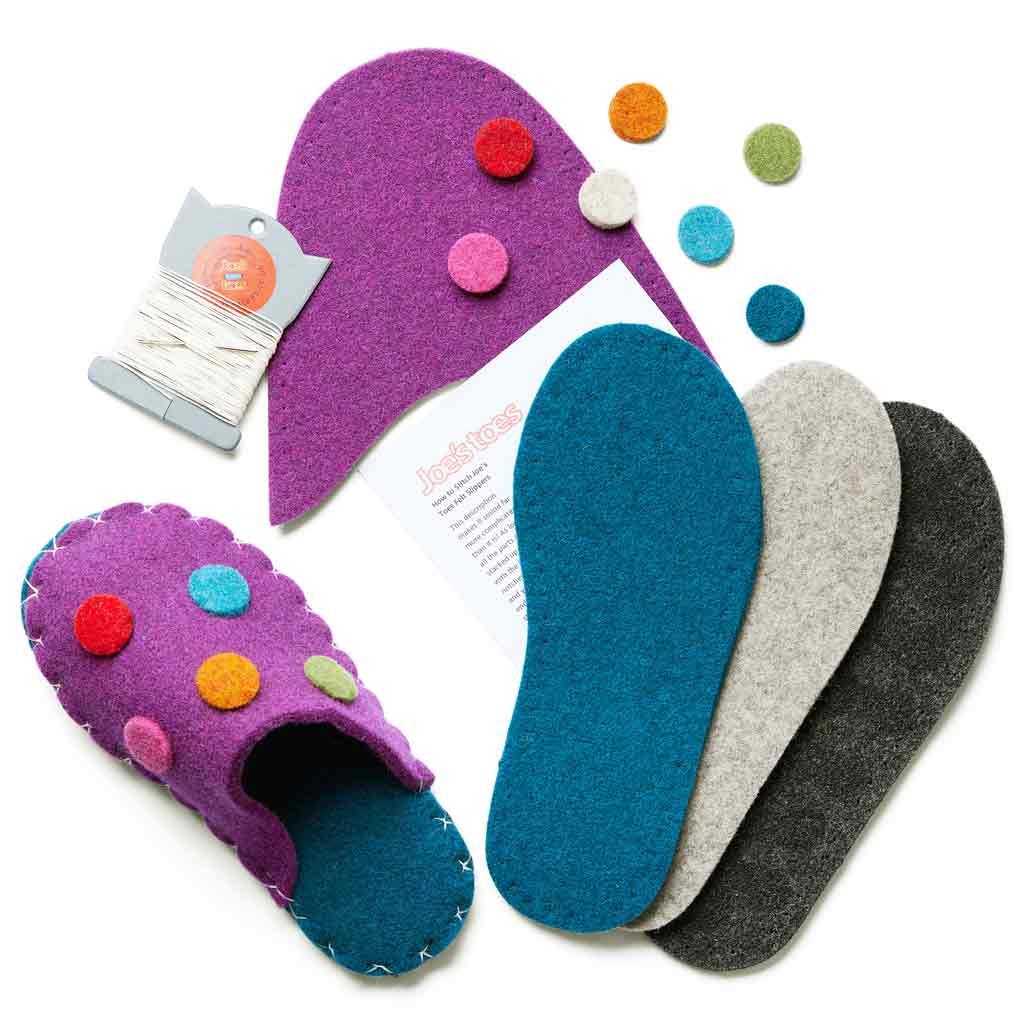 Components for purple Dotty slipper