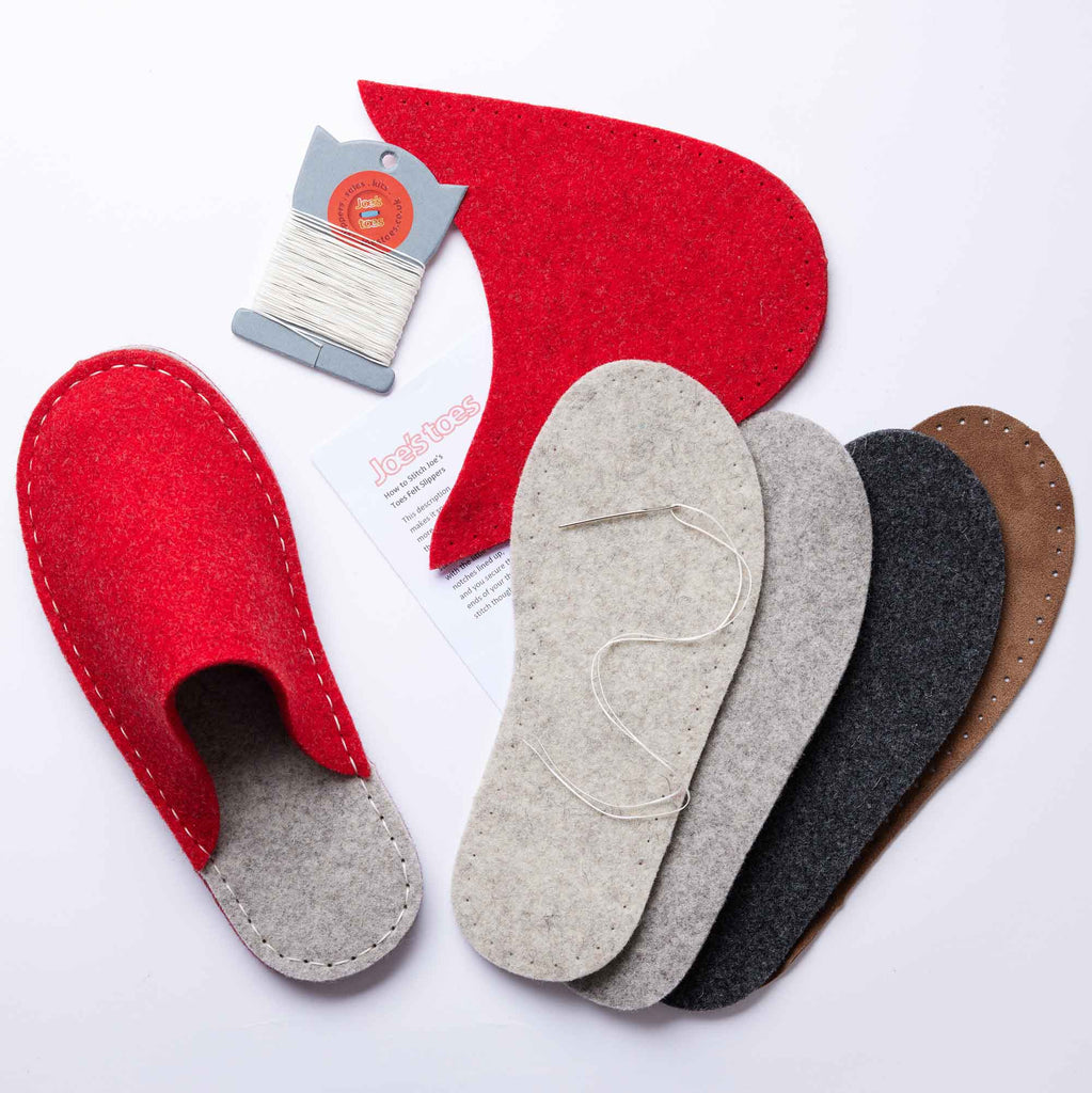 Joe_s-Toes-red-felt-slipper-kit-with-suede-leather-sole