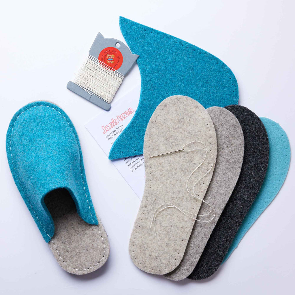 Joe_s-Toes-turquoise-felt-slipper-kit-with-crepe-rubber-sole