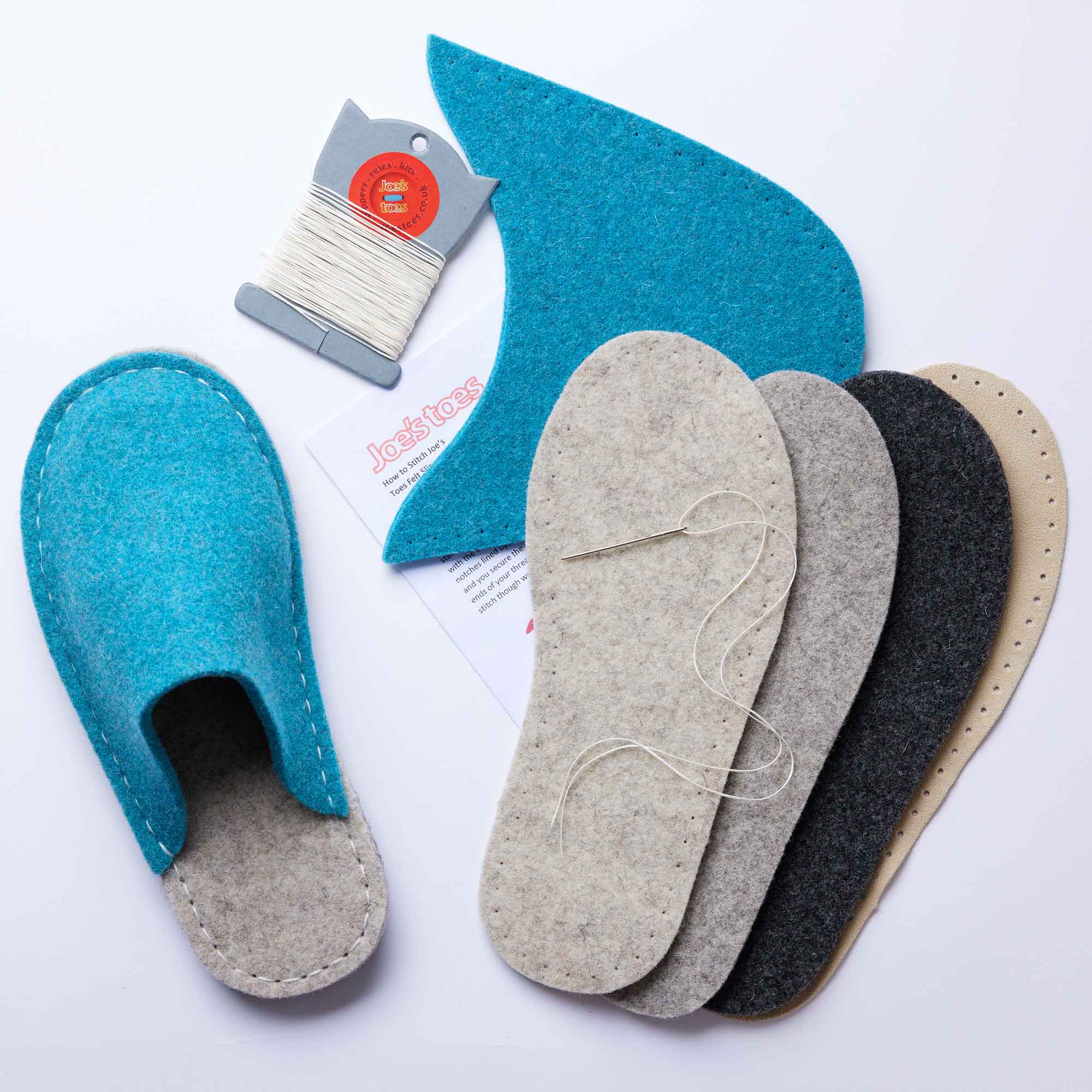 Make your own Felt Slipper Kit with Suede Outsoles – Joe's Toes