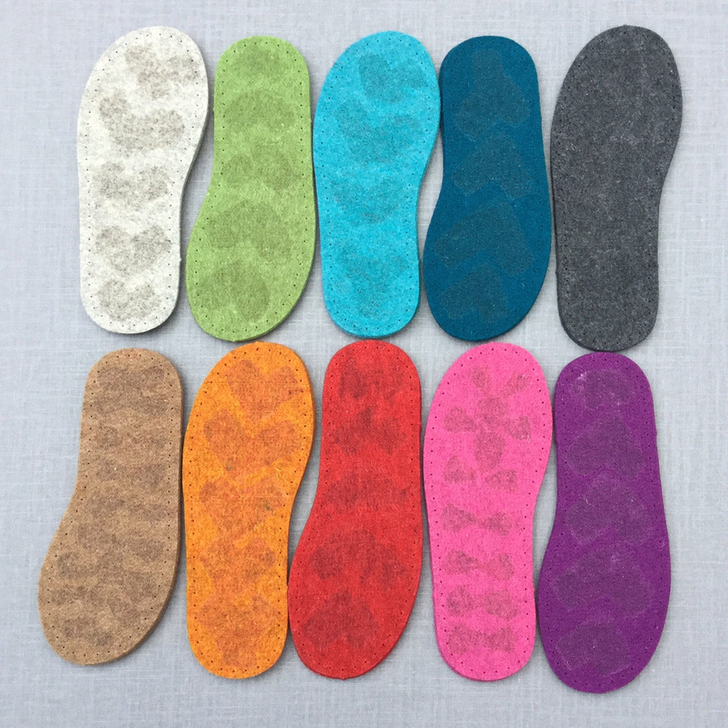 Joe's Toes Thick Wool Felt Soles with Latex Grip 