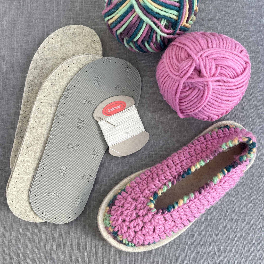 Sarah-crochet-kit-in-pink-blossom-with-Vibram-soles