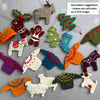 Festive Selection 33 Felt Shapes in thick wool felt ideal for Christmas