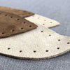 Toecaps in real suede leather - Brown or Natural