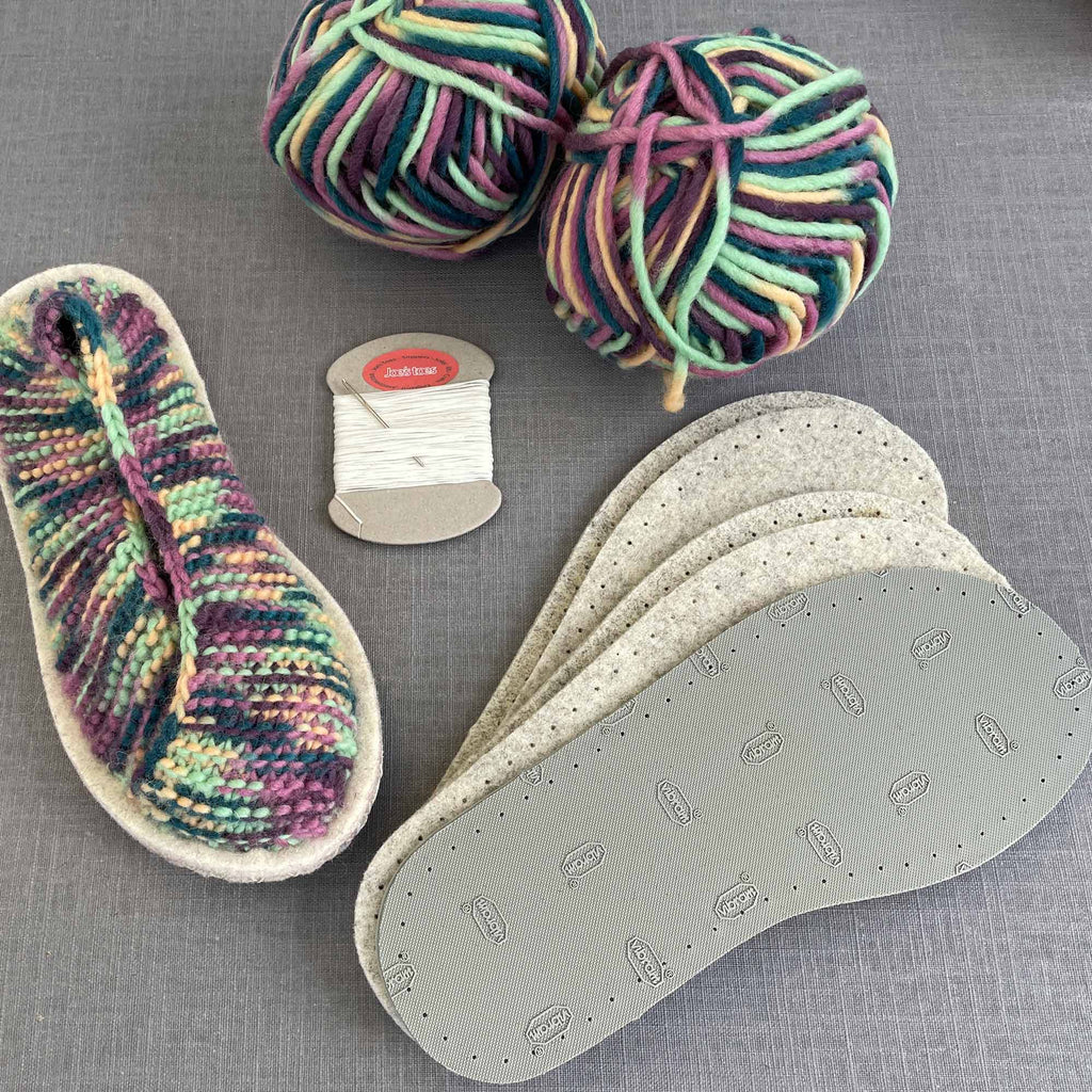 knitted-crossover-kit-in-blossom-yarn-with-Vibram-soles