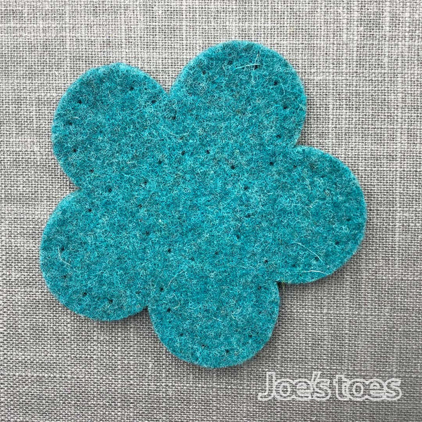 Joe's Toes Big Felt Flower Patches with punched holes