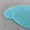 Joe's Toes Crepe Rubber Soles with stitch holes, colour turquoise close up 