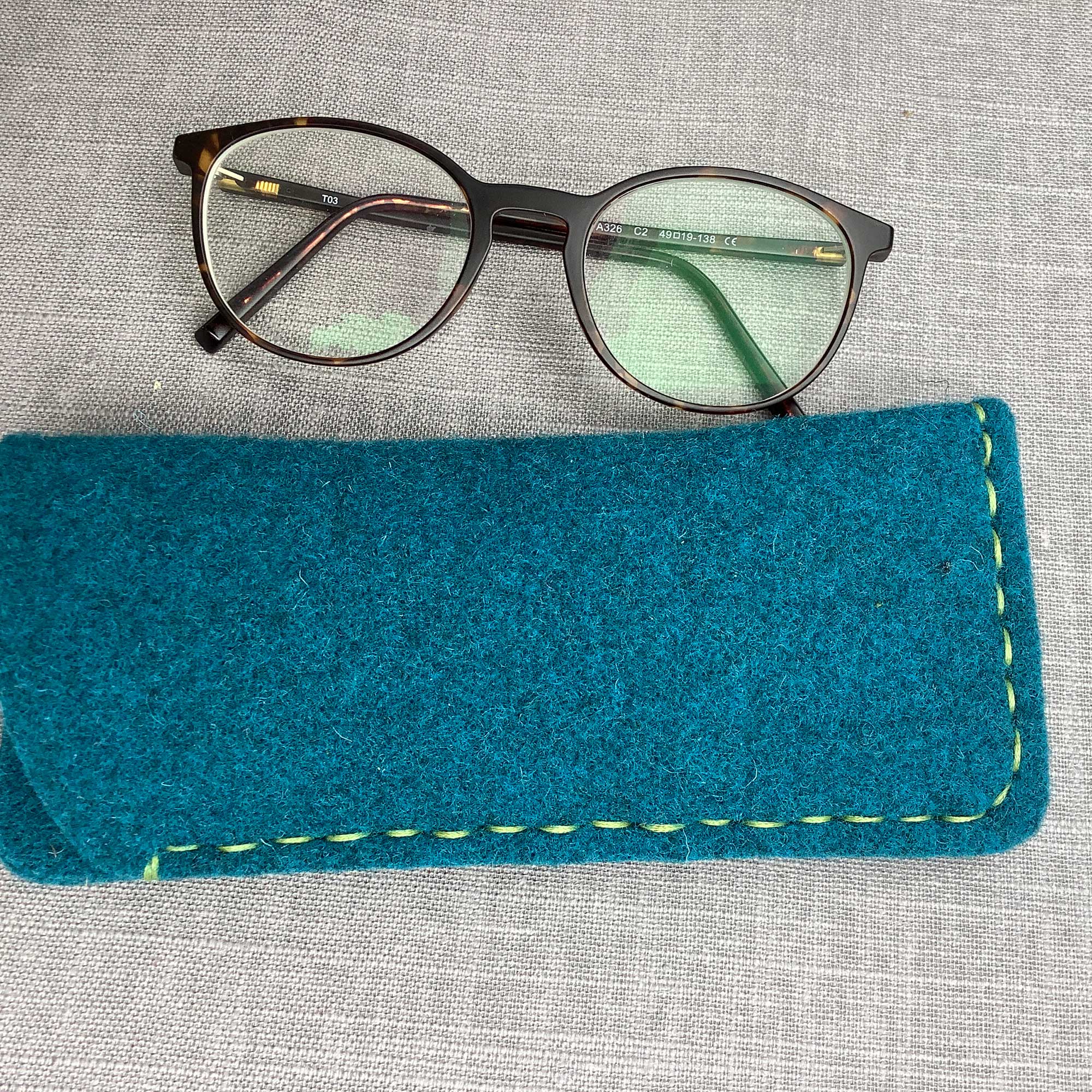 Eyeglass Case - Leather Patch