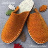 joe's toes felt slipper kit in marmalade orangewool felt