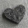 Joe's Toes felt mini heart in charcoal