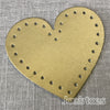 Joe's Toes metallic gold heart shaped patch with stitch holes