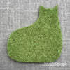 Joe's Toes wool felt cat in green