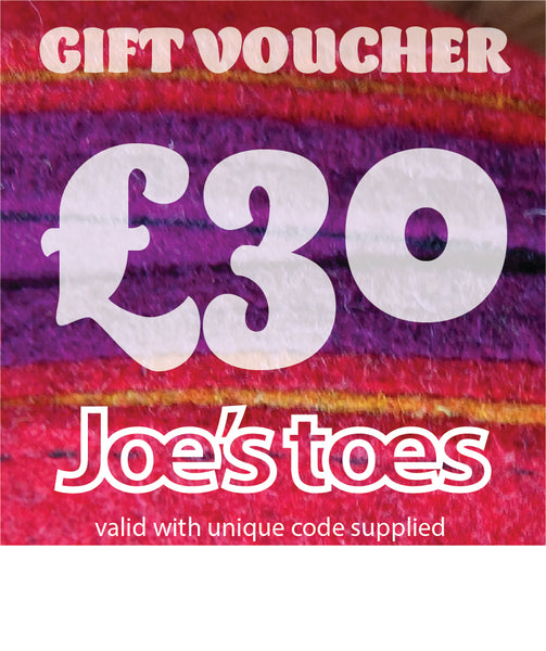 Joe's Toes Gift Voucher £30