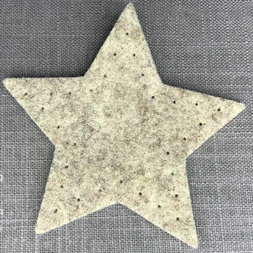 Joe's Toes big felt star patches Light Grey