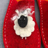 Joe's Toes sheepy slipper close up of sheep