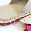 Joe's Toes luxe slipper kit in natural suede with crepe rubber soles stitch detail