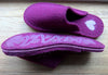 Purple slipper with handfelted heart - Joe's Toes  - 2
