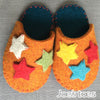 Childrens felt slipper kit with stars
